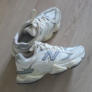 New Balance Off-White and Light Gray Sneakers